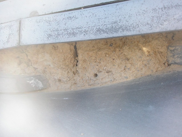 漆喰をきれい撤去したところ